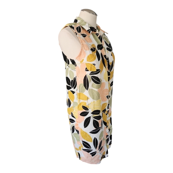 Rachel Zoe Linen Mini Dress Floral Print Sleeveless Summer Dress Size S - Picture 5 of 9